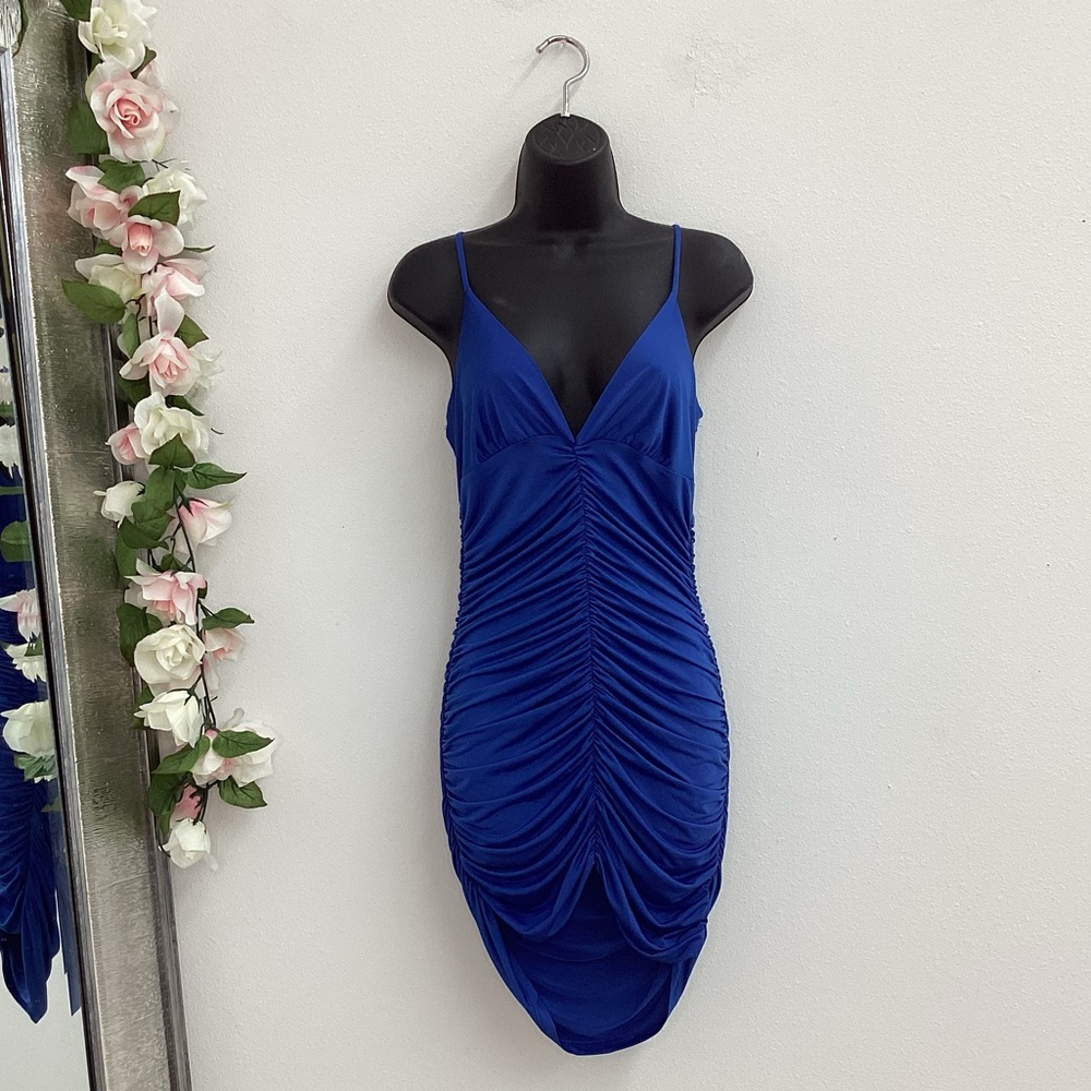 Julia ruched strap mini dress